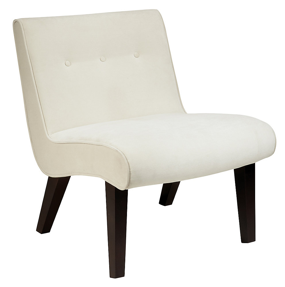 Curves Valencia Accent Chair In Oyster Velvet