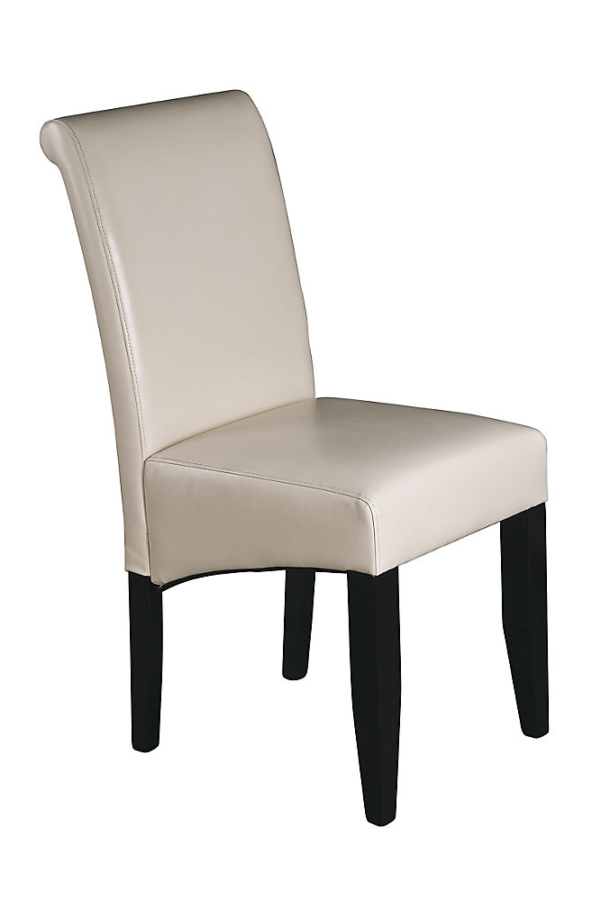 Office Star Crème Solid Wood Espresso Parson Armless Dining Chair with