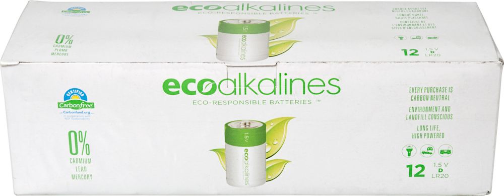 ECO Alkaline D Cell Bulk 12 Pack ECO Alkaline D Cell Bulk 12 Pack