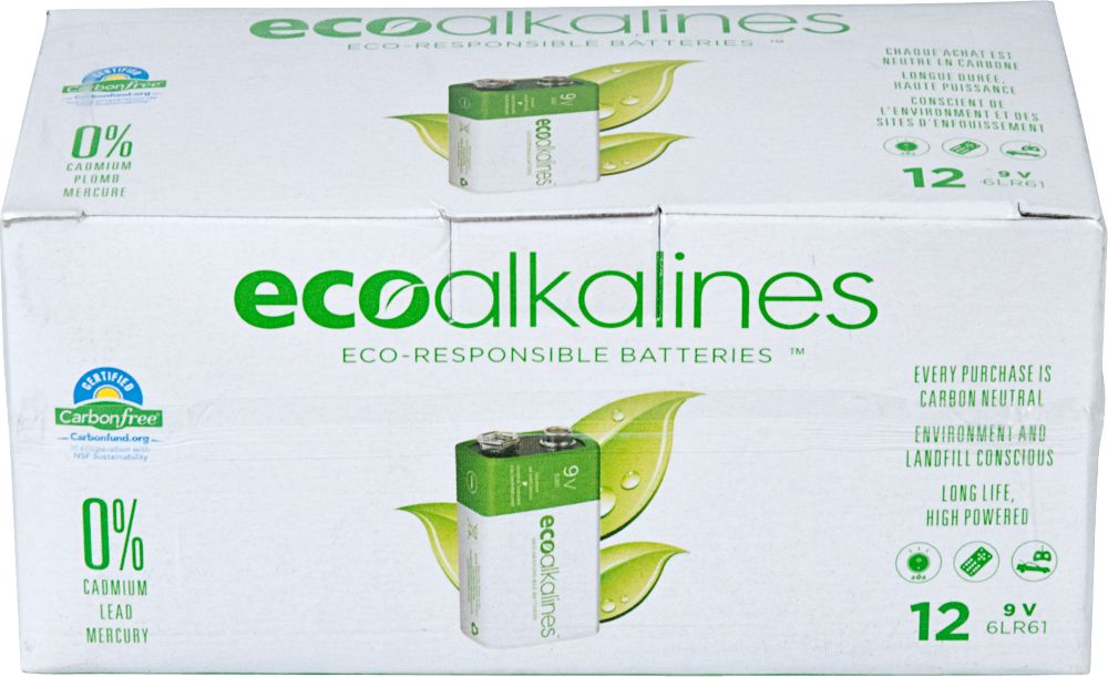 ECO Alkaline 9V Bulk 12 Pack ECO Alkaline 9V Bulk 12 Pack