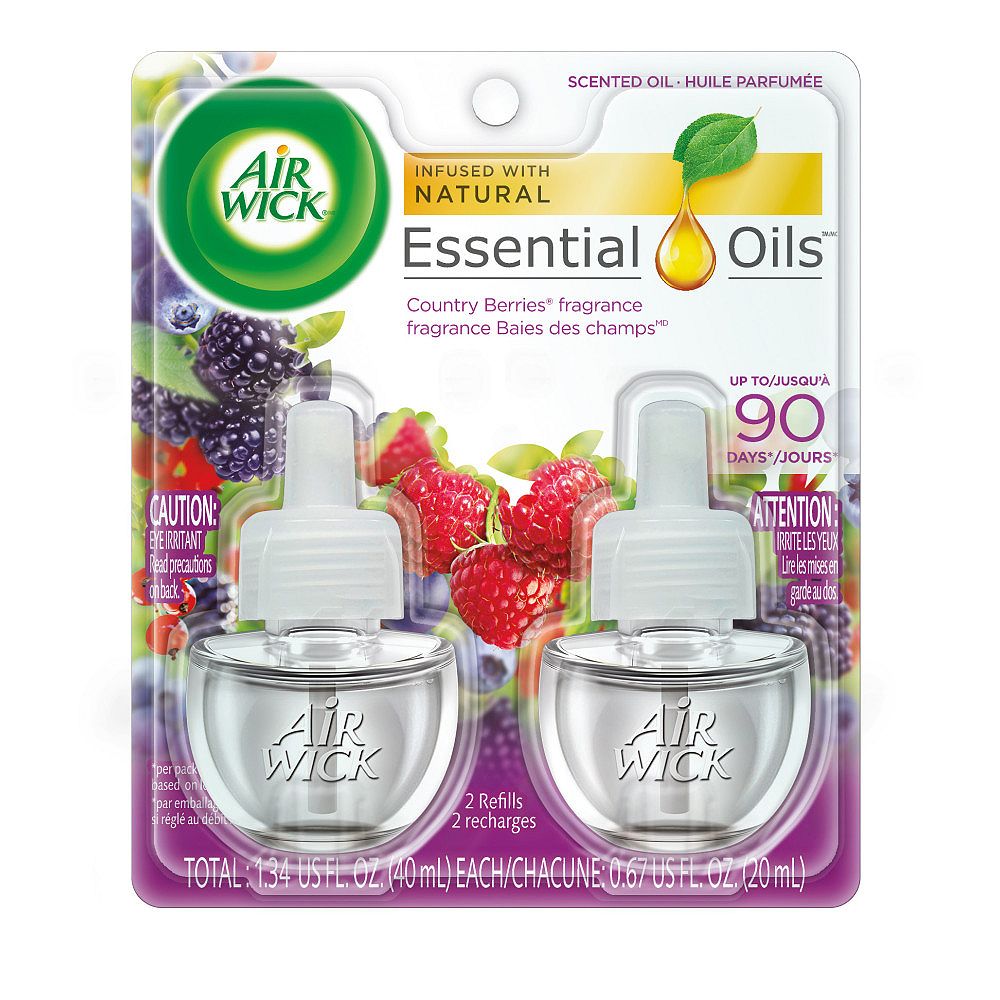 Airwick Plugin Air Freshener, Scented Oil Refills, Country Berries, 2 Refills The Home Depot