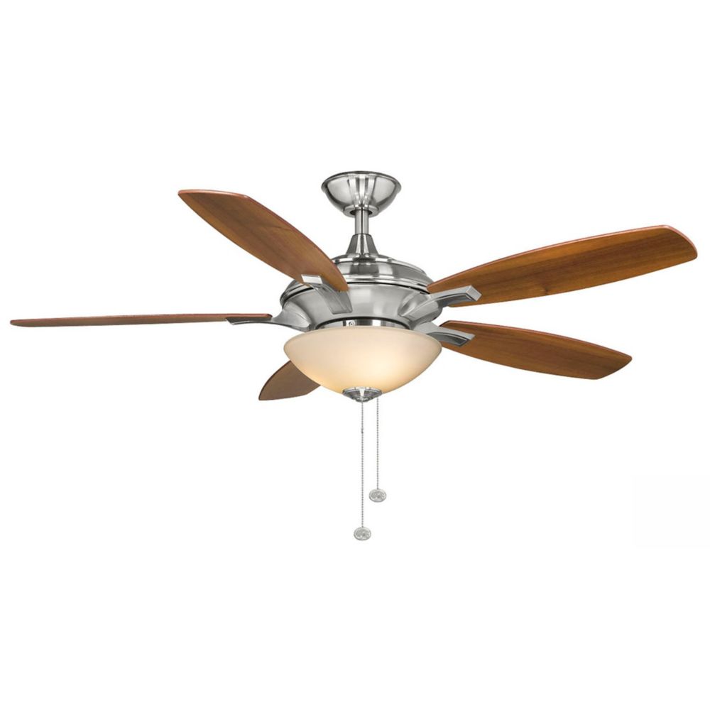 Hampton Bay Ventilateur de plafond d'intérieur Springview, nickel brossé, 52 po, dispositi Hampton Bay Ventilateur de plafond d'intérieur Springview, nickel brossé, 52 po, dispositi