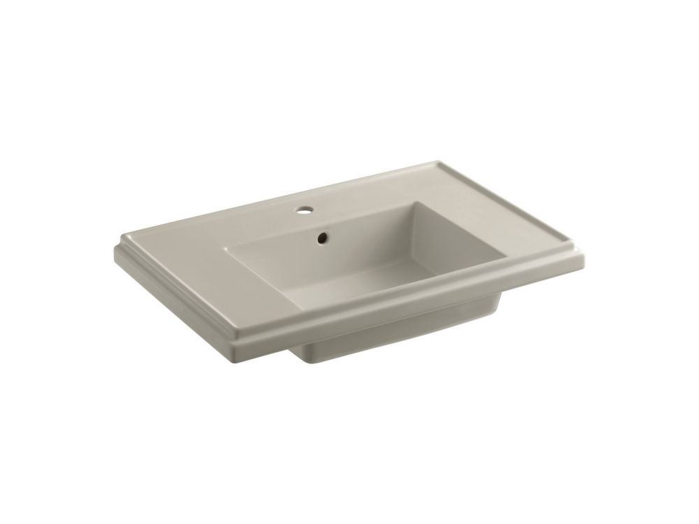 KOHLER Tresham 30inch Single Hole Rectangular Pedestal Sink Basin with
