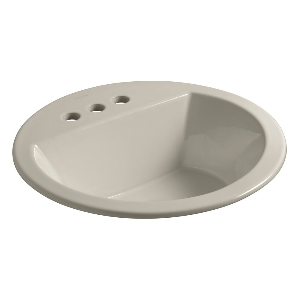 KOHLER Bryant Round SelfRimming Bathroom Sink with 4inch Centres