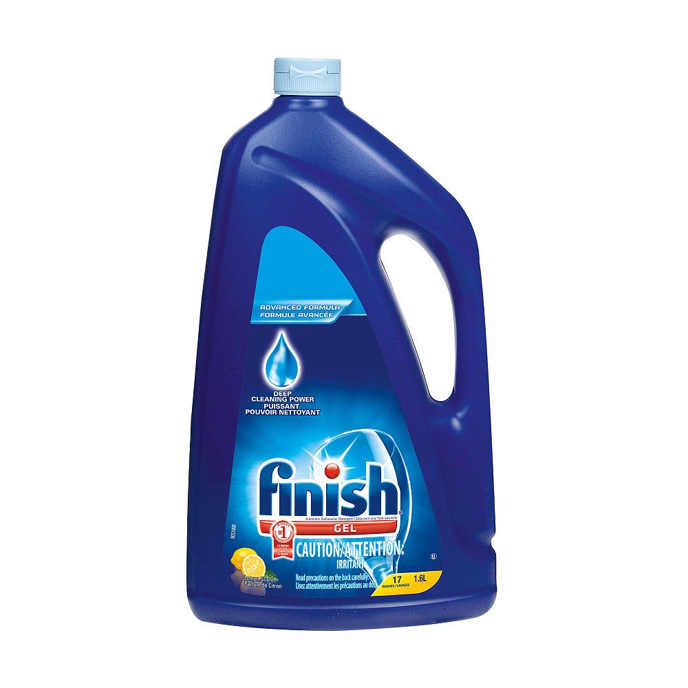 Finish Détergent pour lavevaisselle Gel, 2en1, Citron, 1,6 L Home Depot Canada