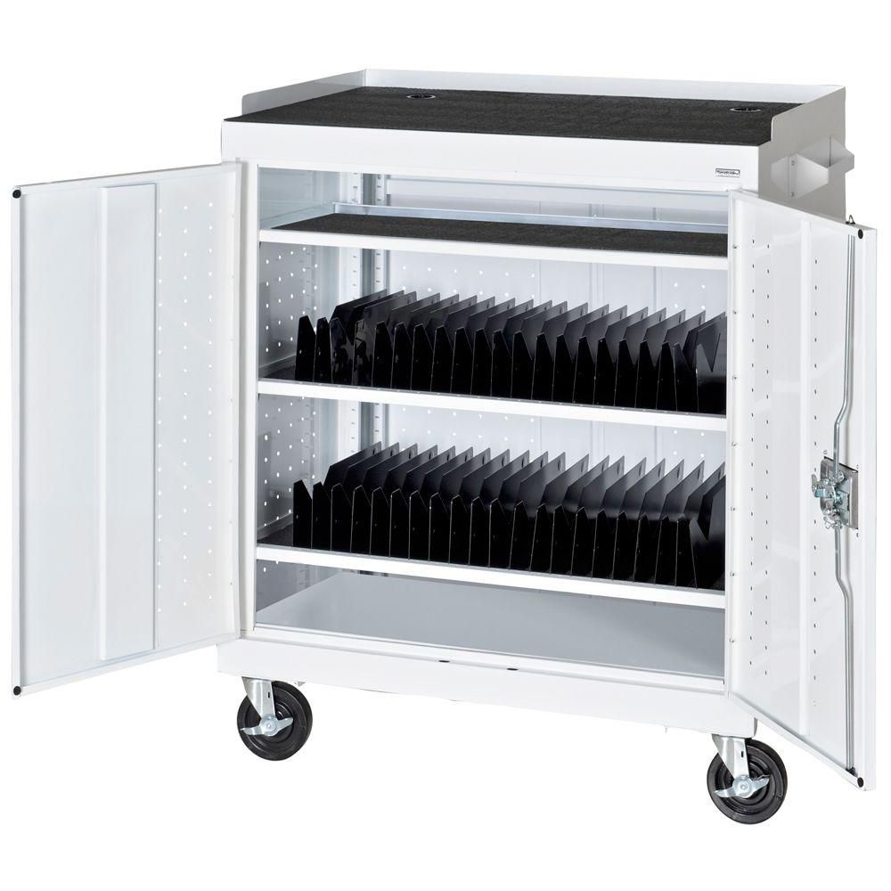 36 in. W x 24 in. D x 43 in. H Mobile Tablet Storage Cart 36 in. W x 24 in. D x 43 in. H Mobile Tablet Storage Cart