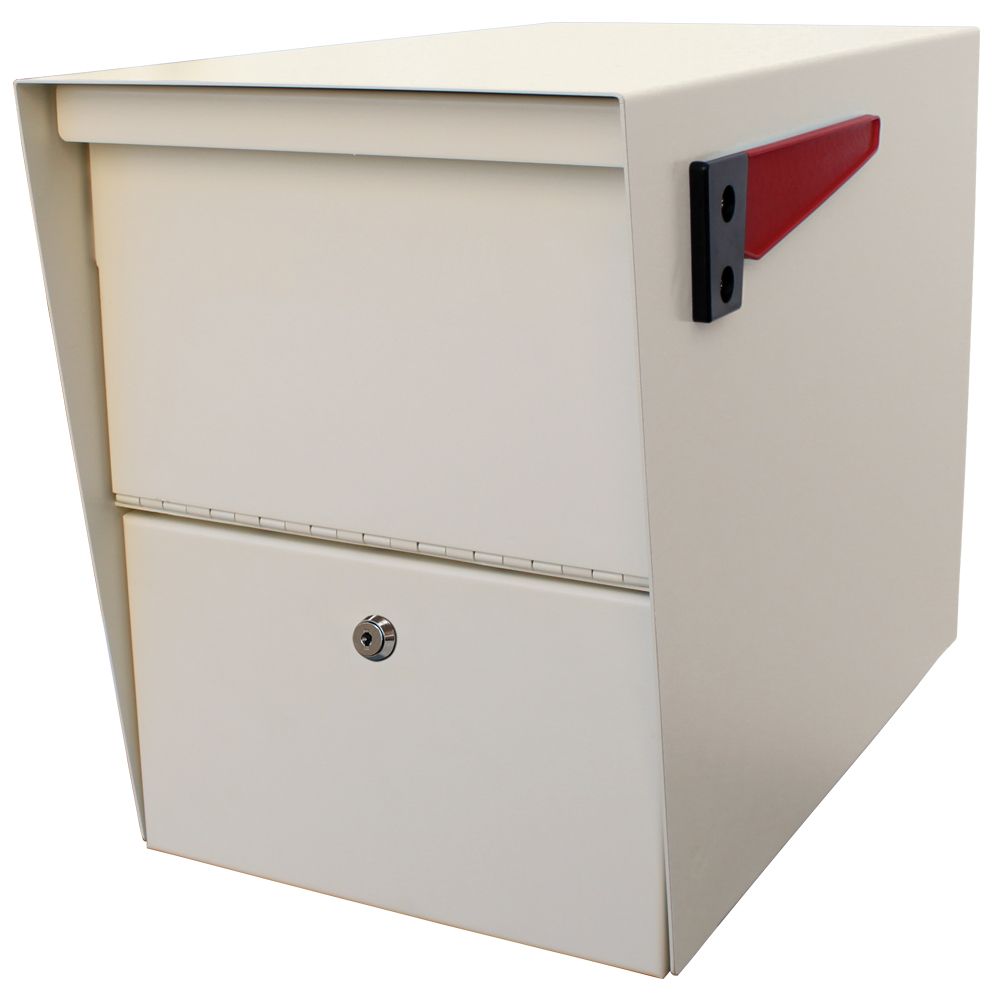 Mail Boss White Package Master Curbside Locking Mailbox The Home