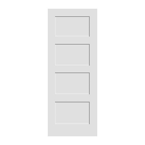 Milette 24-inch x 80-inch Primed 5 Lite Shaker French Door with White ...