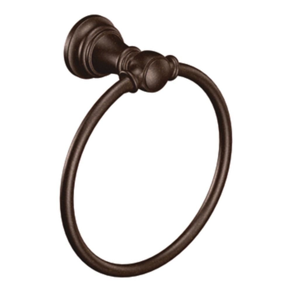 Moen Oil Rubbed Bronze Weymouth Towel Ring | The Home Depot Canada