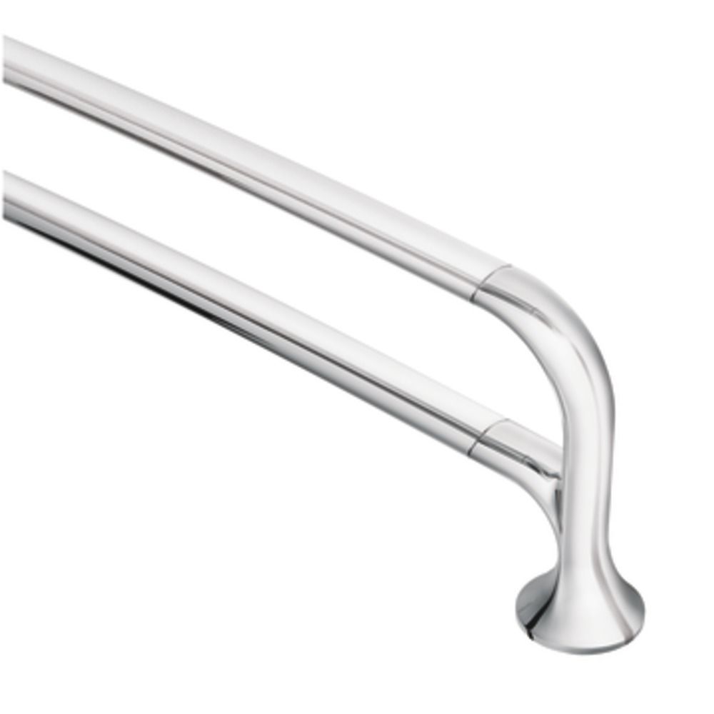 Moen Chrome Fina 24 inch Double Towel Bar The Home Depot Canada