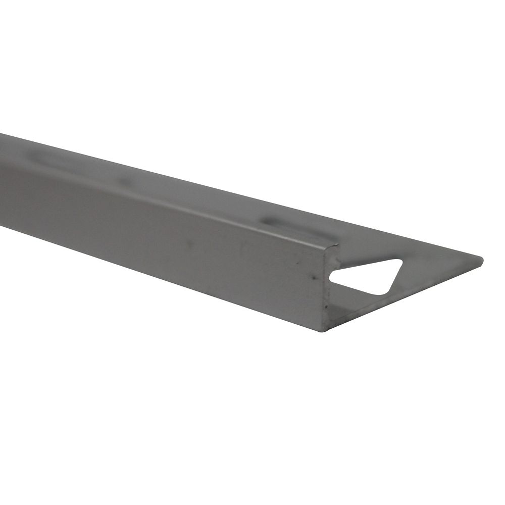 satin aluminum tile edge foot clear pack 8mm inch shur trim