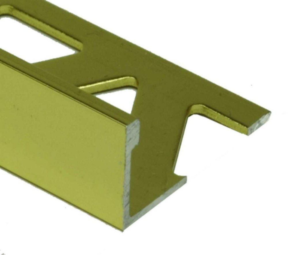 Shur Trim Bordures En Aluminium Pour Carreaux 5/16 Pouce(8MM) - 8 Pied - Cuivre Brillant - Paquet de 10 Shur Trim Bordures En Aluminium Pour Carreaux 5/16 Pouce(8MM) - 8 Pied - Cuivre Brillant - Paquet de 10