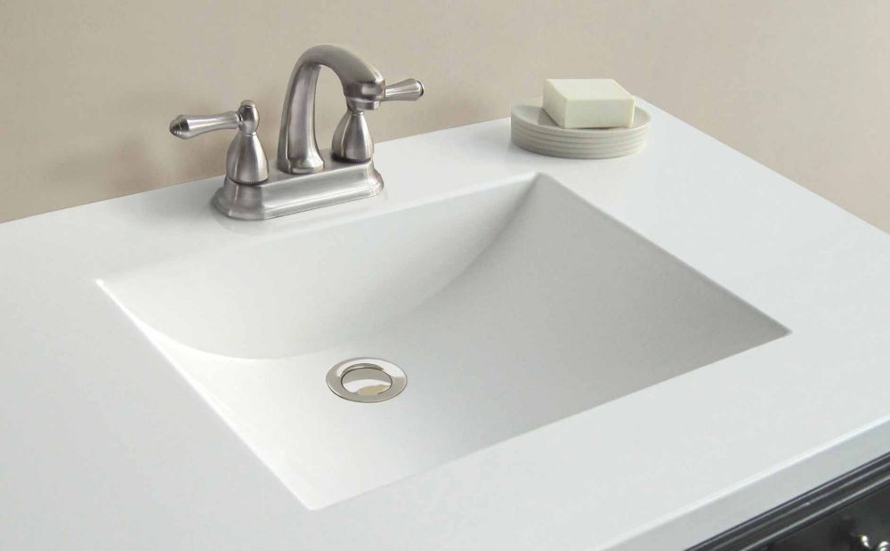 White Bowl Cultured Vanity Top