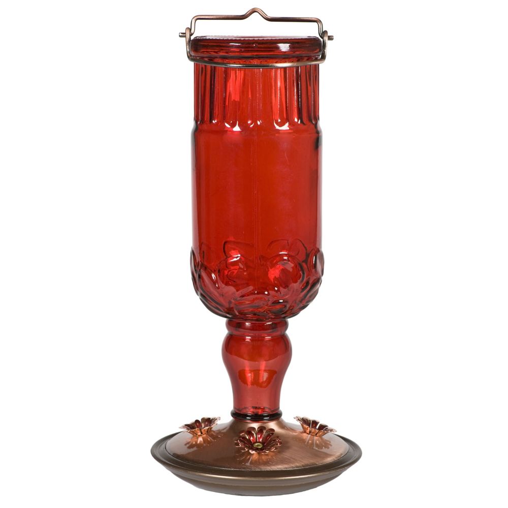 PerkyPet Red Antique Bottle Hummingbird Feeder The Home Depot Canada