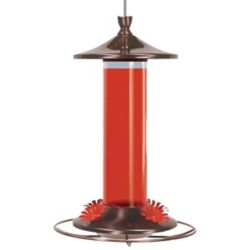 Perky Pet 32 Oz Red Mason Jar Glass Hummingbird Feeder