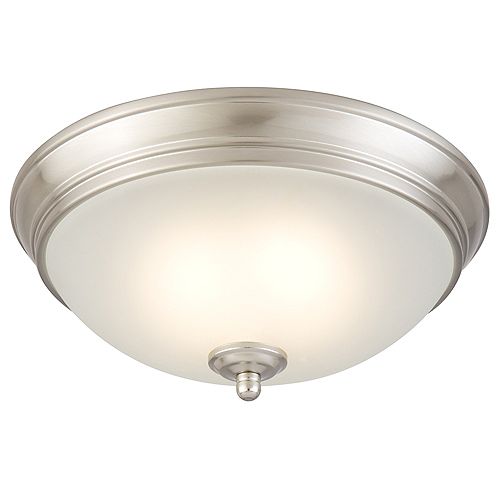 Home Decorators Collection Miette 1-Light Chrome Flushmount Ceiling