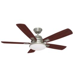 Hampton Bay Southwind 52 Inch 5 Blade 1 Light Nickel Ceiling Fan