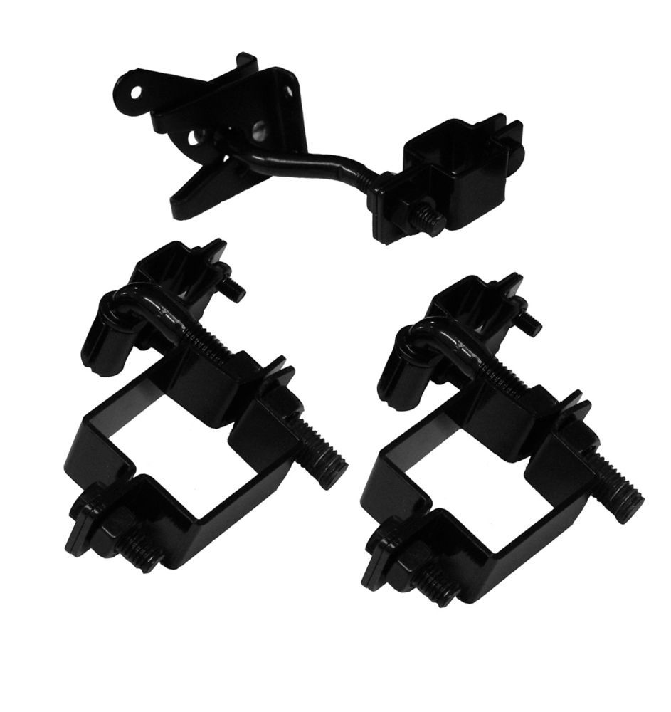 Plastival Gate Hardware Kit for Ornamental Fence, Black The Home