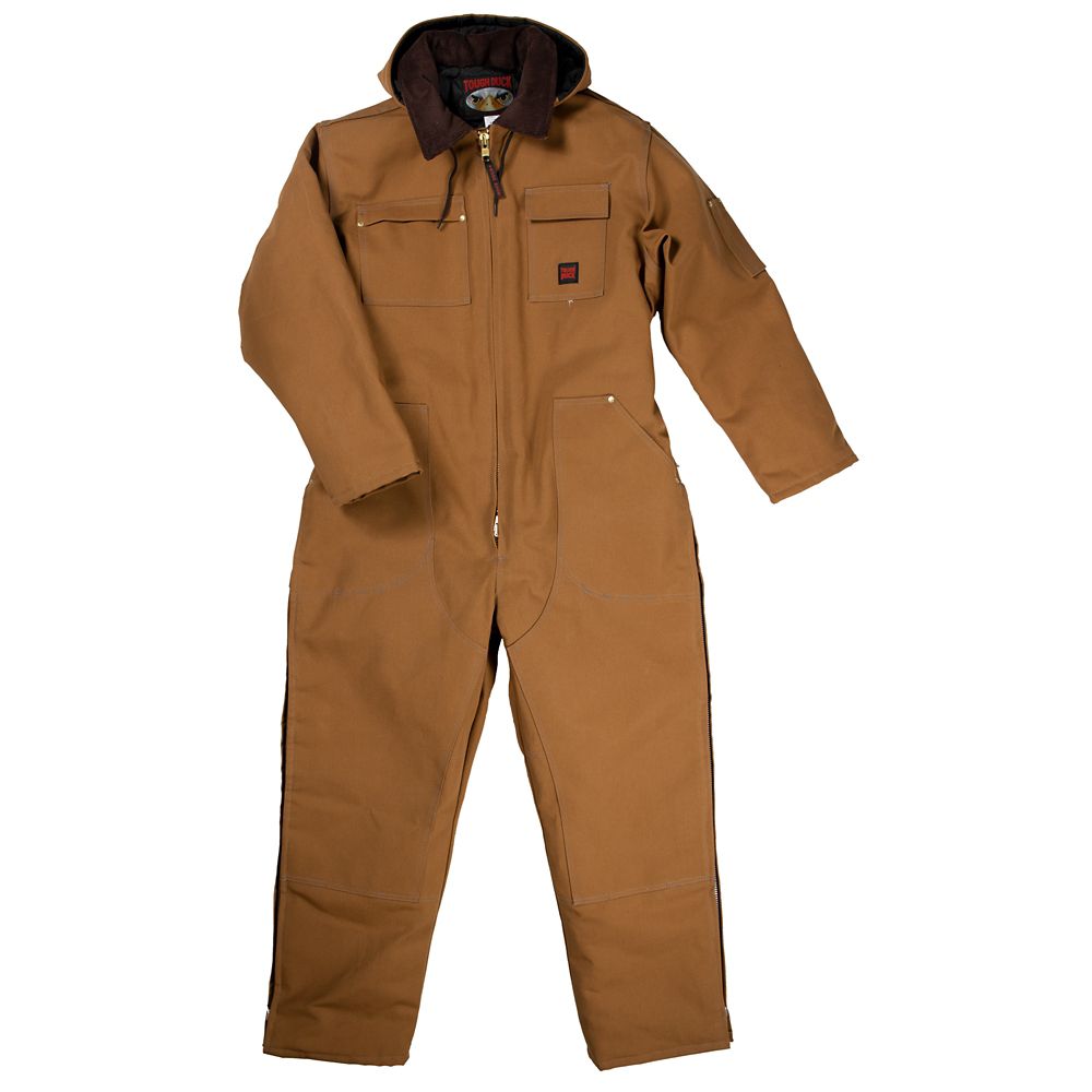 Tough Duck Heavyweight Coverall Brown Small | The Home Depot Canada