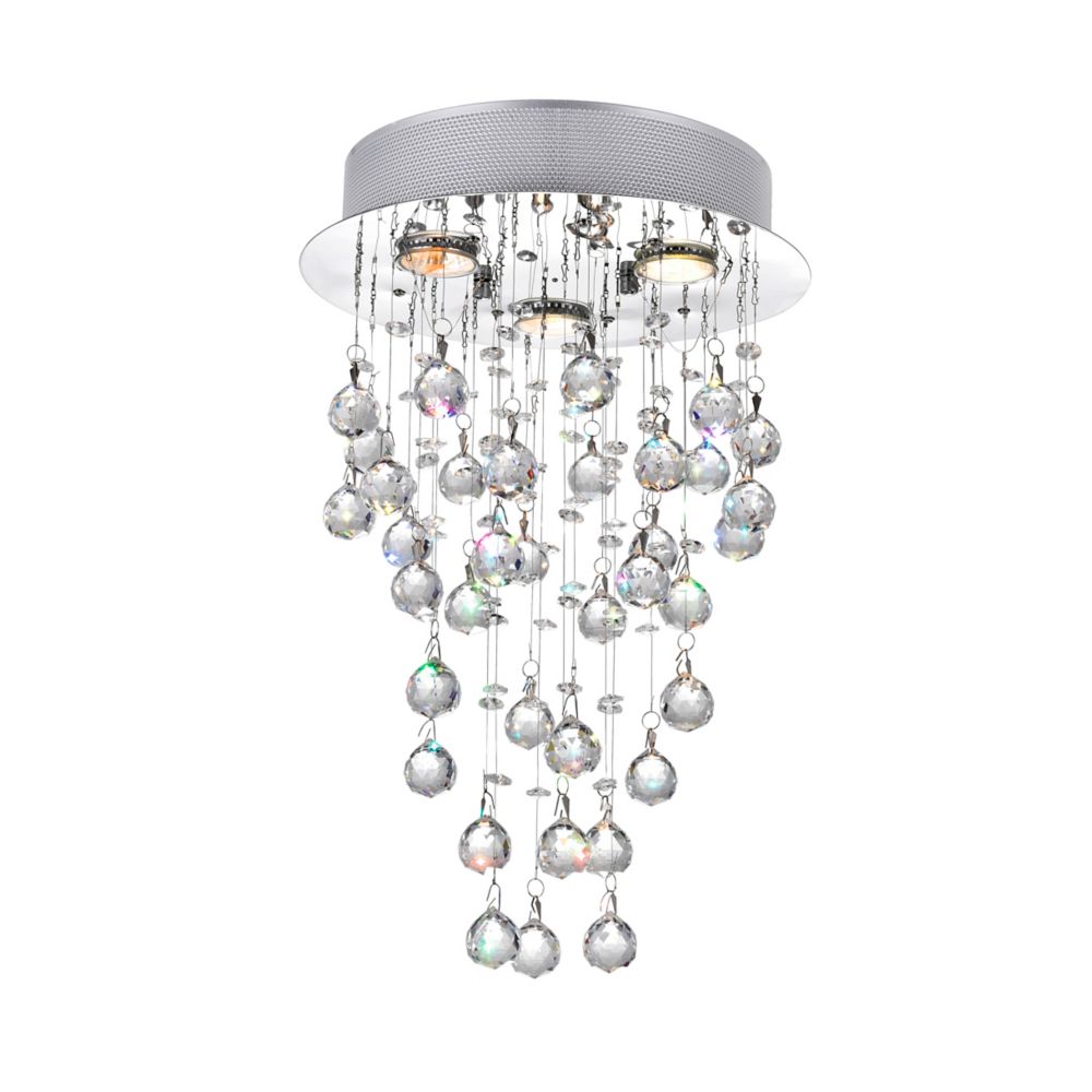 CWI Lighting 12-inch x 18-inch Crystal Rain Drop Chandelier in Polished