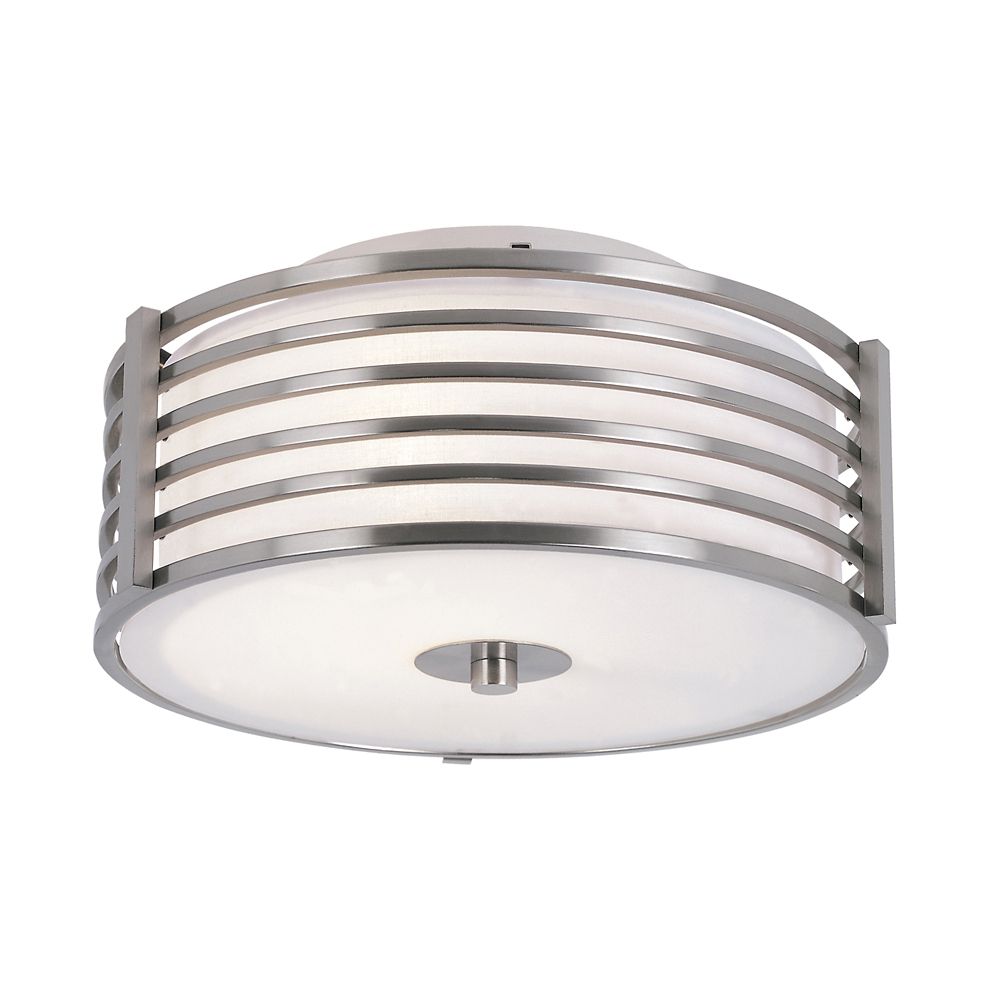 Home Decorators Collection 2 Light Flush Mount Ceiling Light 15 Inch