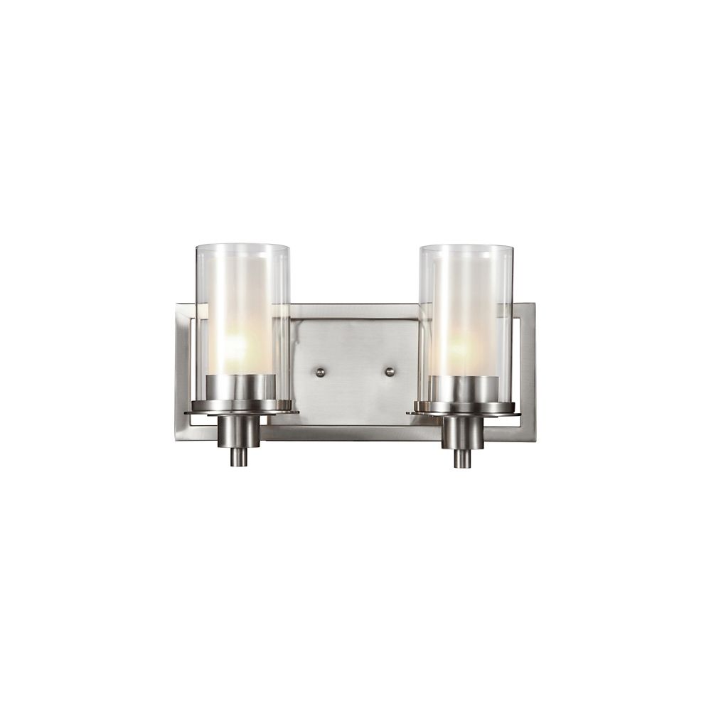 Hampton Bay 1-Light Wall Sconce with On/Off Switch in Brushed Nickel Hampton Bay Wall Sconce With Switch