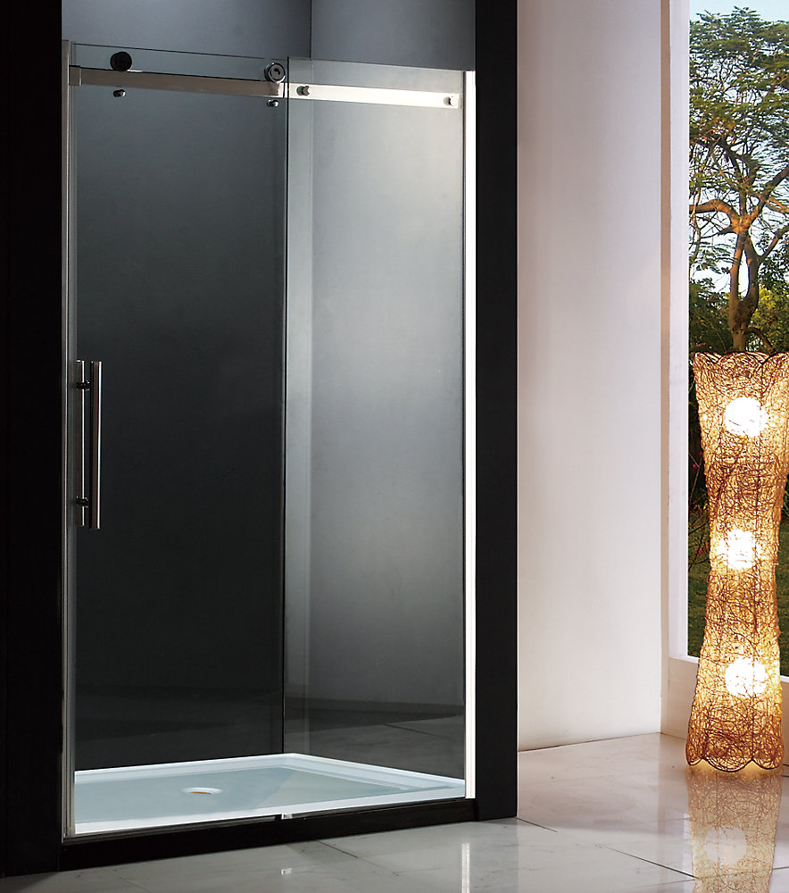 Jade Bath Riga 48 inch 8mm Clear Glass Sliding Shower Door | The Home ...