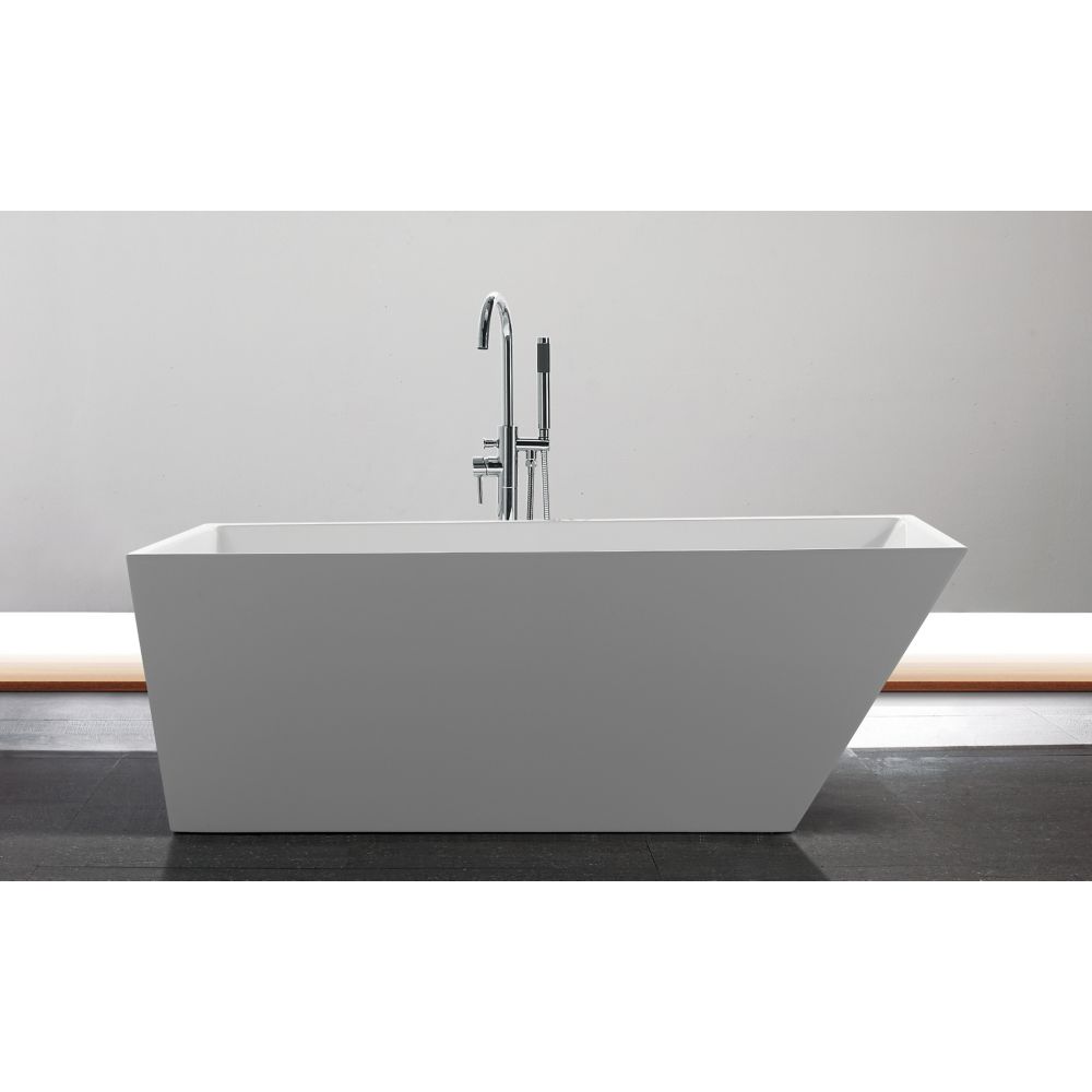 Jade Bath Piper 67 inch Acrylic Rectangular Freestanding Soaker Bathtub