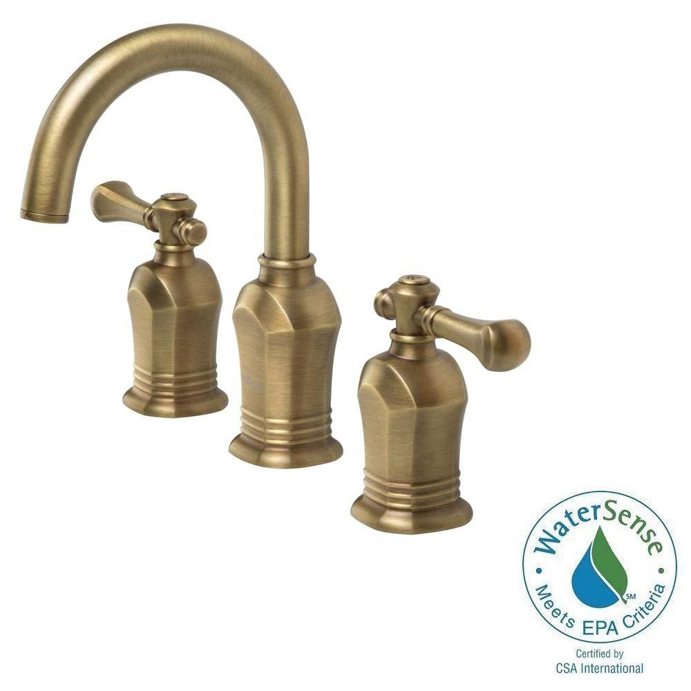 Pegasus Verdanza 8 Inch Widespread Bathroom Faucet In Antique