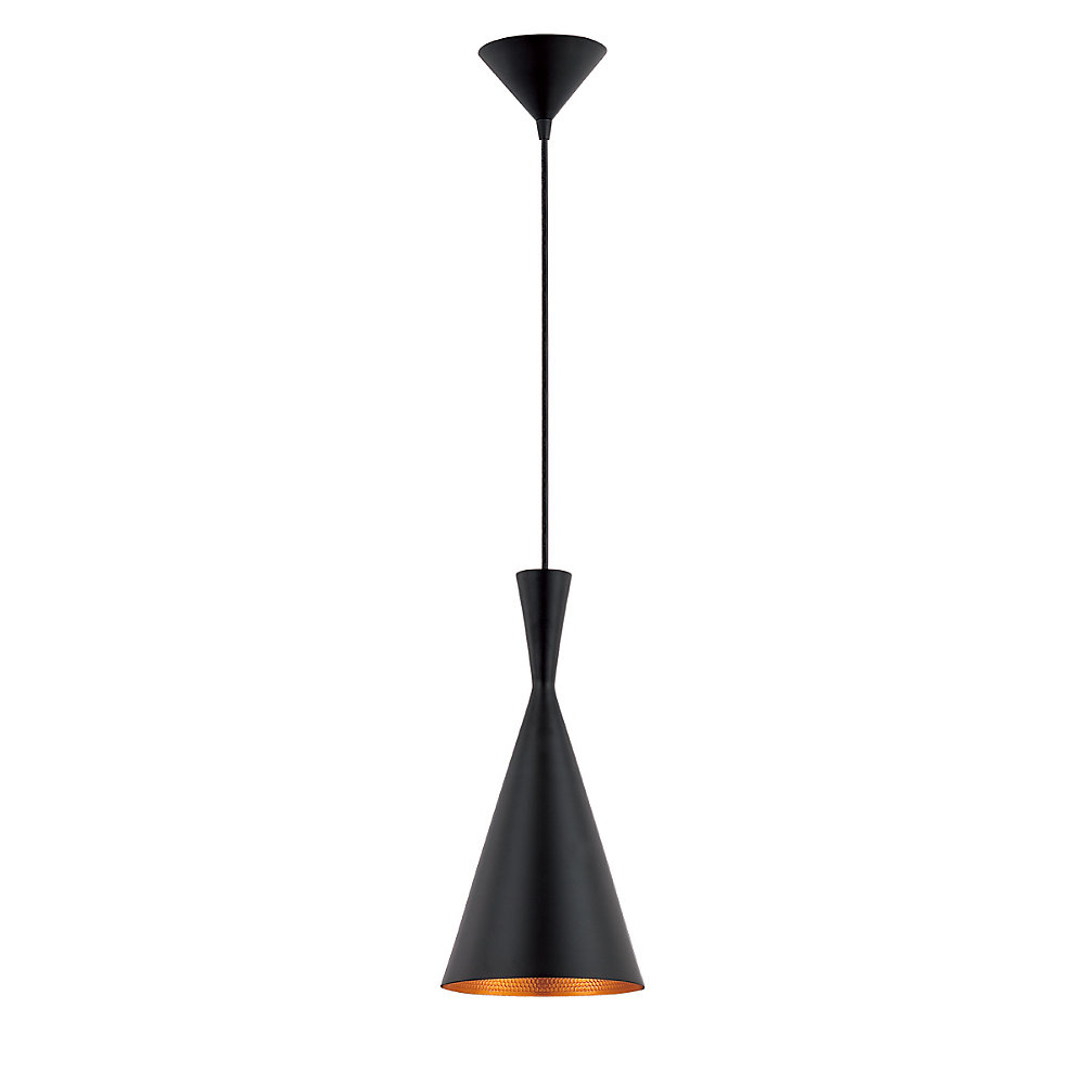Bronx Collection 1-Light Black Indoor Pendant Light Fixture
