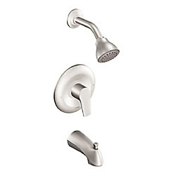 Method Posi-Temp 1-Spray Tub Shower Faucet in Brushed Nickel