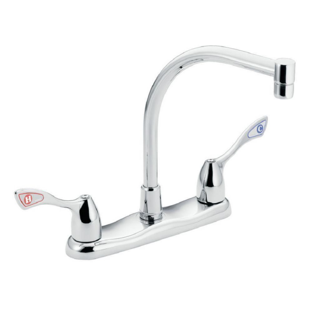 MOEN MBition 2Handle High Arc Kitchen Faucet in Chrome The Home