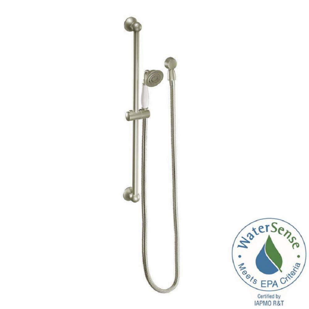 MOEN Weymouth Ecoperformance Hand Shower with Slide Bar in Brushed