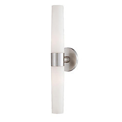 Vesper Collection 2 Light Brushed Nickel Wall Sconce