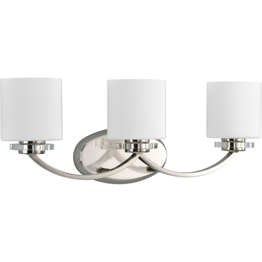 Progress Lighting Nisse Collection Polished Nickel 3light Bath Light