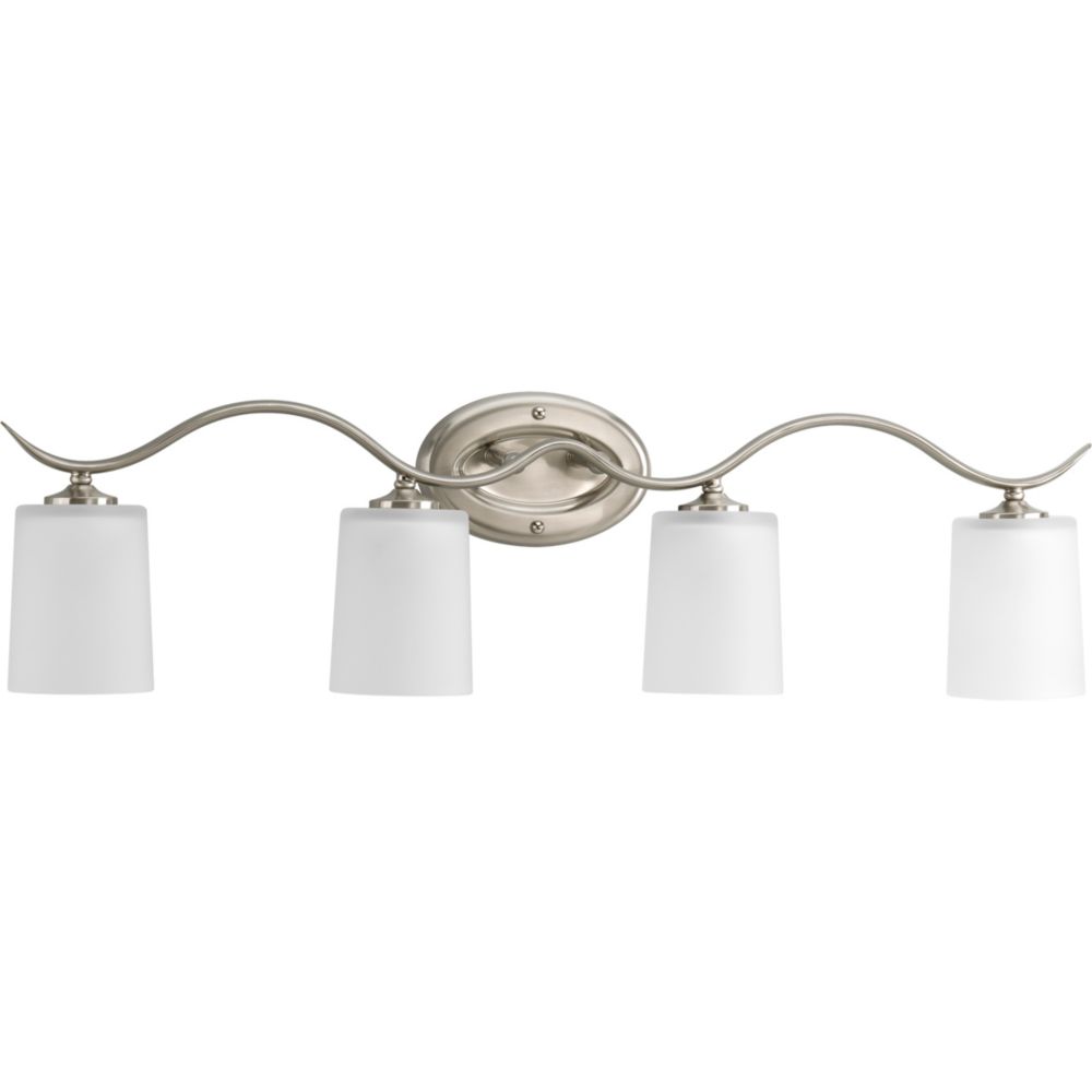 Progress Lighting Inspire Collection 4Light Bath Fixture in Brushed