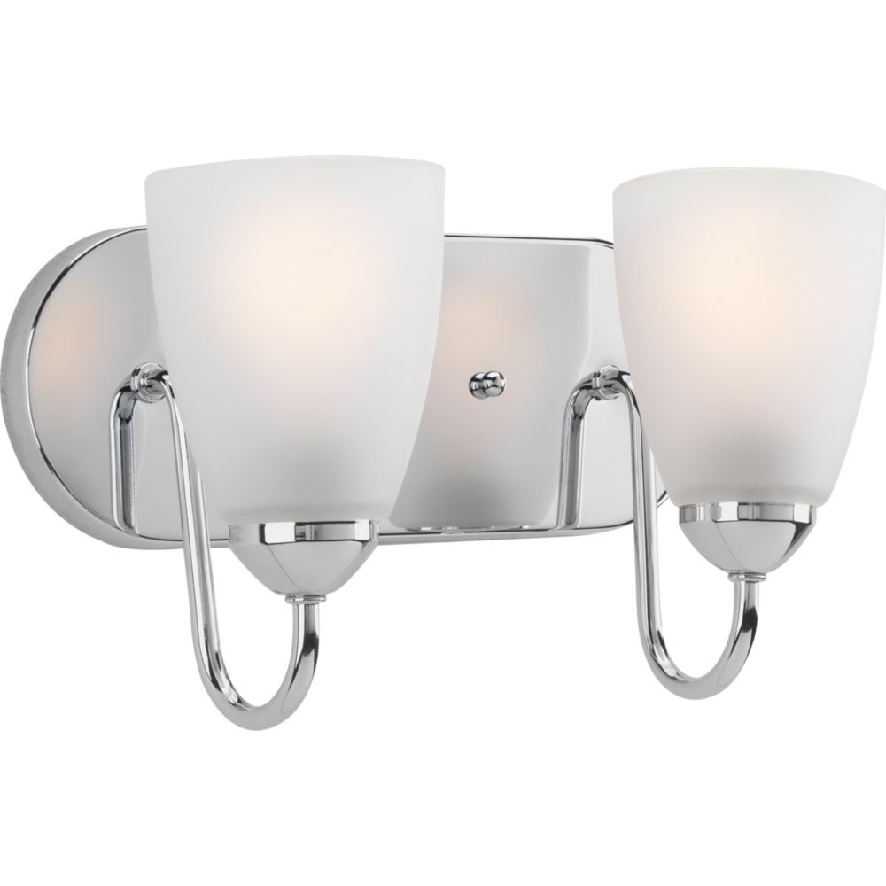 Progress Lighting Gather Collection 2light Polished Chrome Bath Light  The Home Depot Canada