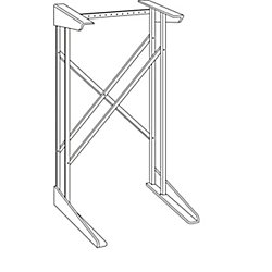 Spacemaker 24.5-inch Dryer Stand in White