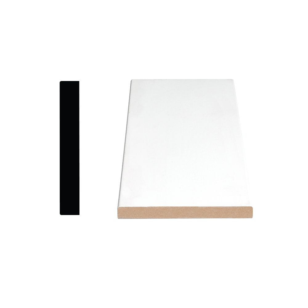 Alexandria Moulding Primed Fiberboard Board S4S E2E 1 x 5 x 16 Feet