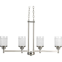 Alexa Collection 4-Light Chandelier in Brushed Nickel