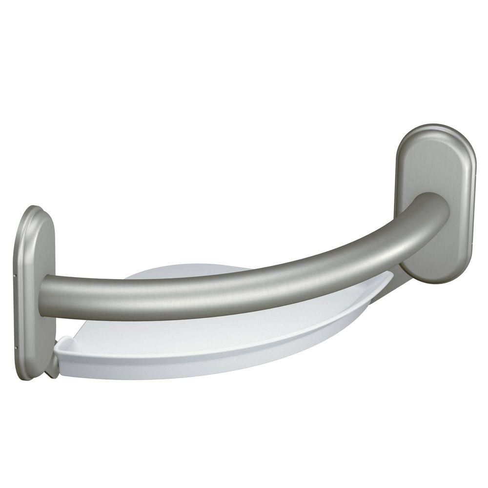 MOEN Designer Grab Bar With Corner Shelf 1 Inch Diameter The Home