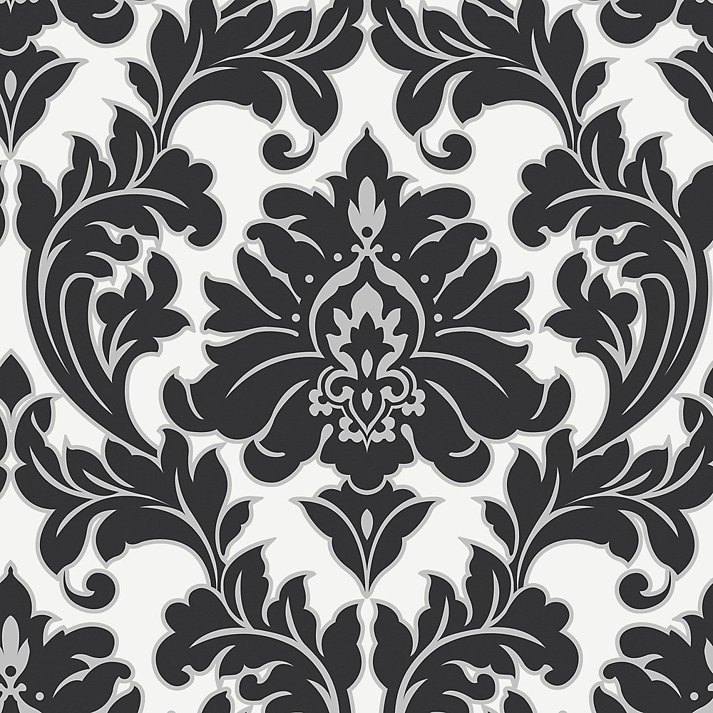 Graham & Brown Majestic BlackWhiteSilver Wallpaper The Home Graham & Brown Majestic BlackWhiteSilver Wallpaper The Home