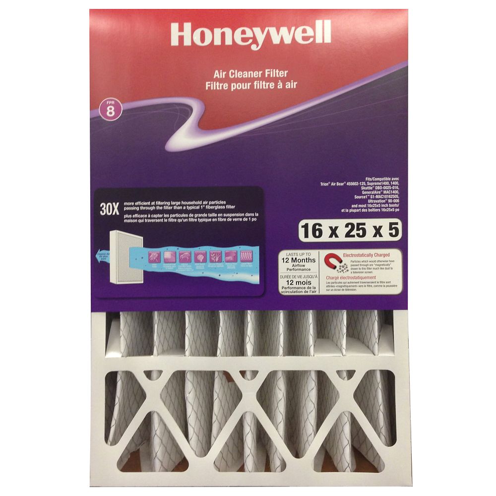 Honeywell Air Cleaner Filter 16x25x5 Inch | The Home Depot Canada