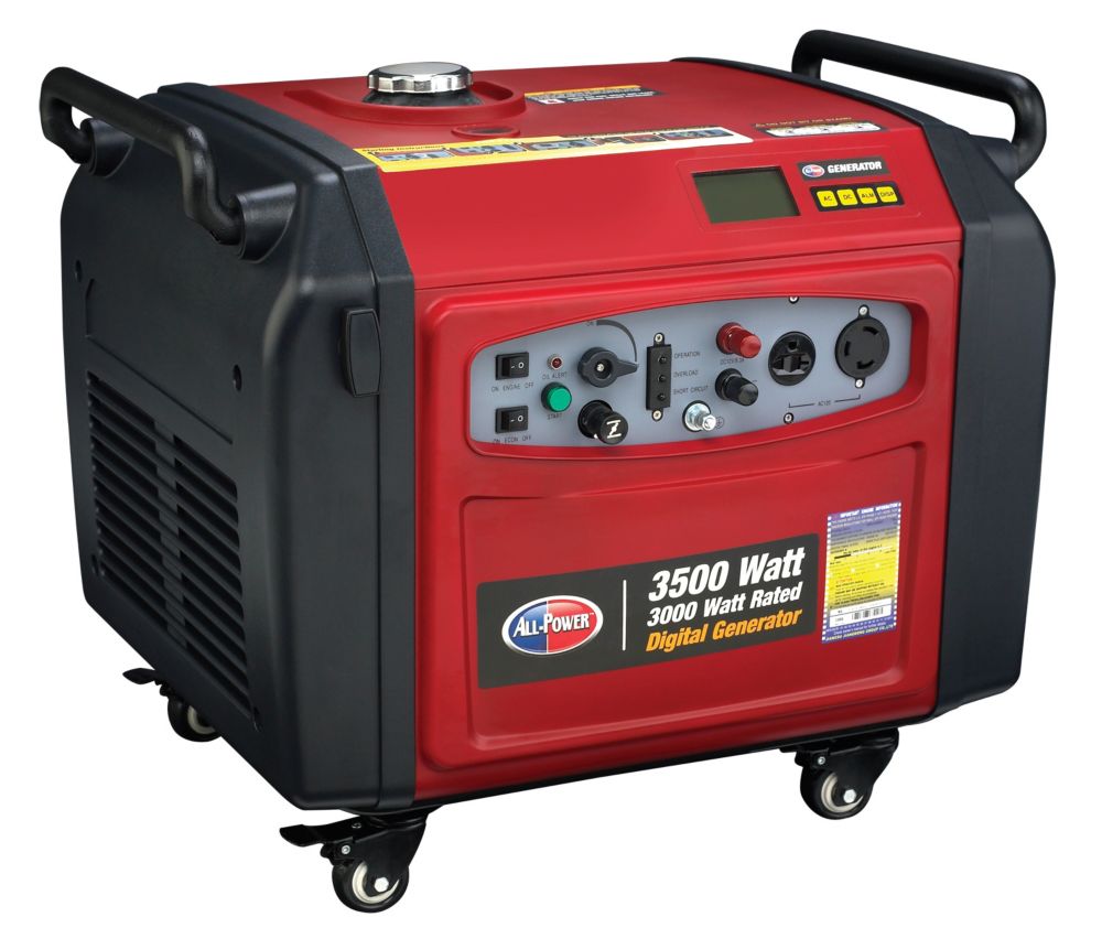 All Power America 3500 Watt Peak Digital Inverter Generator Electric Push Start and Para