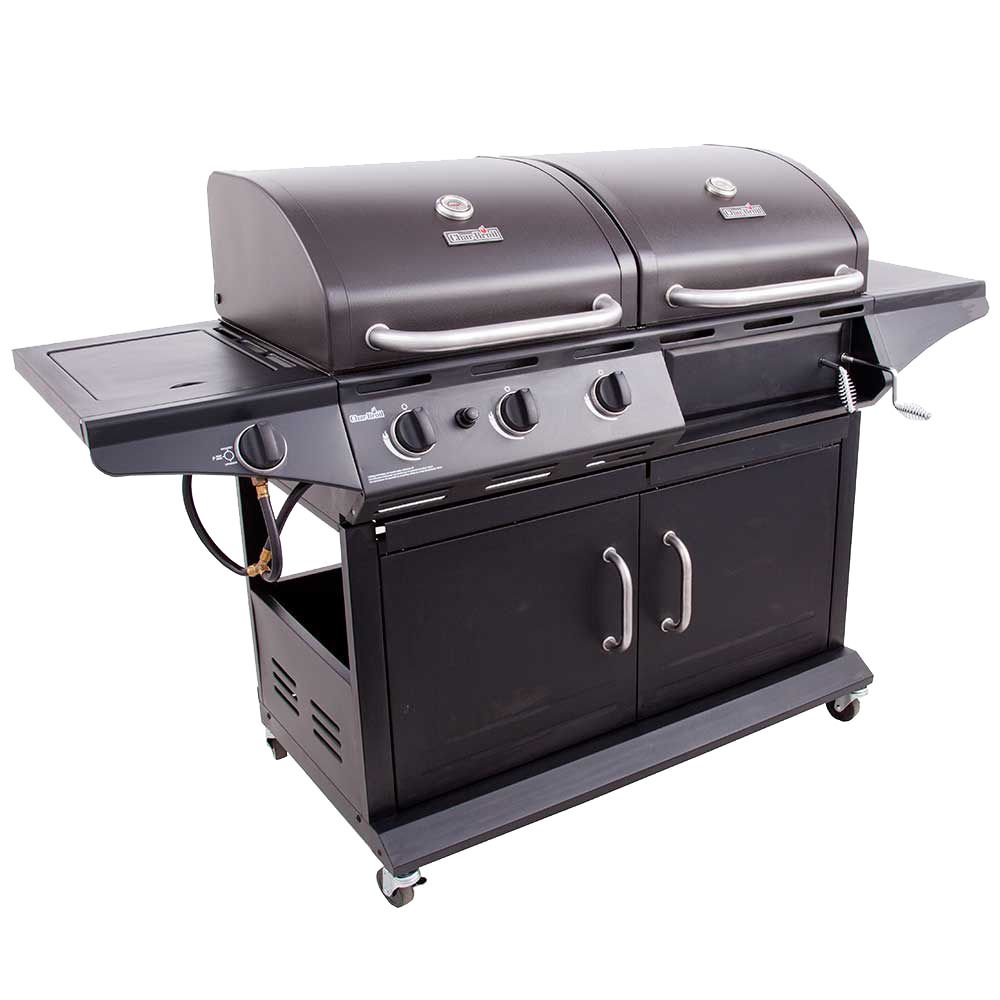 Char-Broil Deluxe Charcoal & Gas Combo BBQ in Black | The Home Depot Canada