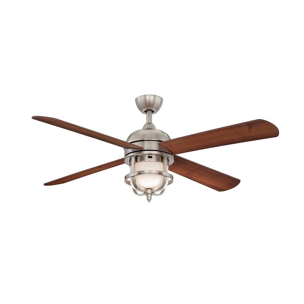 ... Inches Brushed Nickel Ceiling Fan with Light | The Home Depot Canada