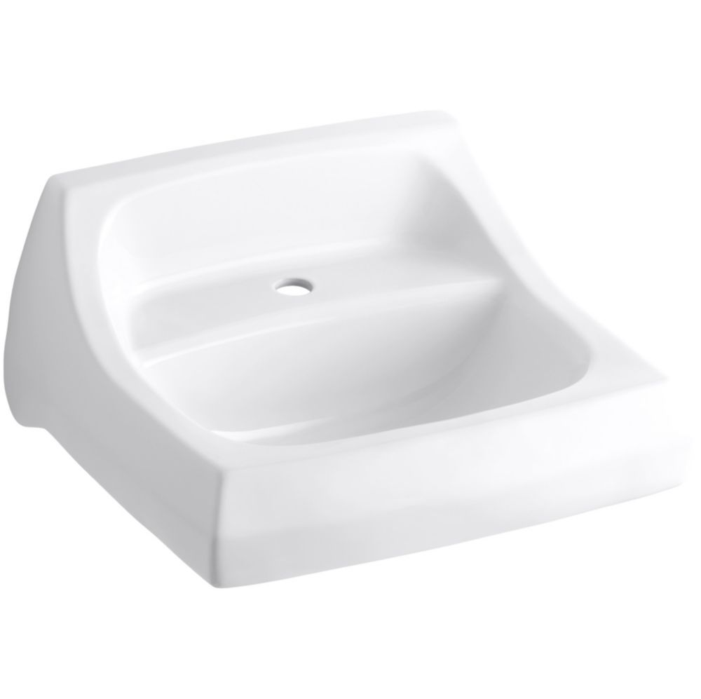 KOHLER Kingston 21 1/4-inch L x 18 1/8-inch W Wall-Mount Bathroom Sink ...