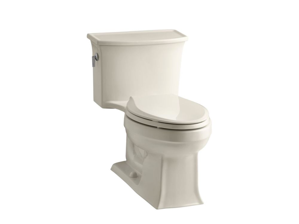 KOHLER Archer 1piece 4.8 LPF Single Flush Elongated Toilet in Almond