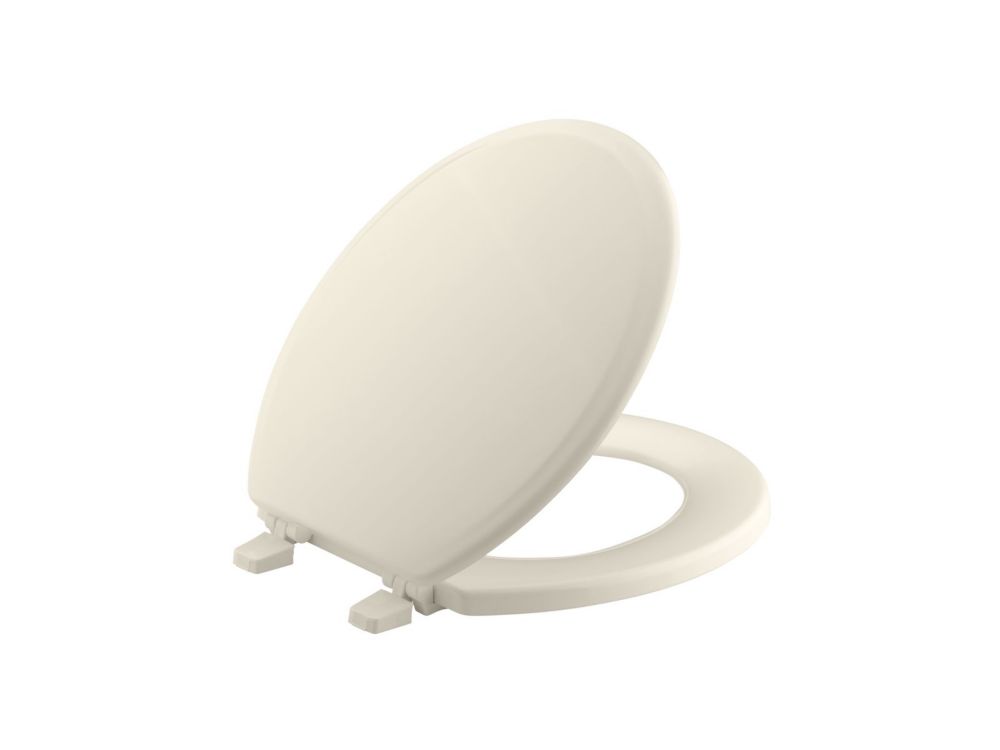 KOHLER Ridgewood Round Closed Front Toilet Seat In Almond | The Home ...