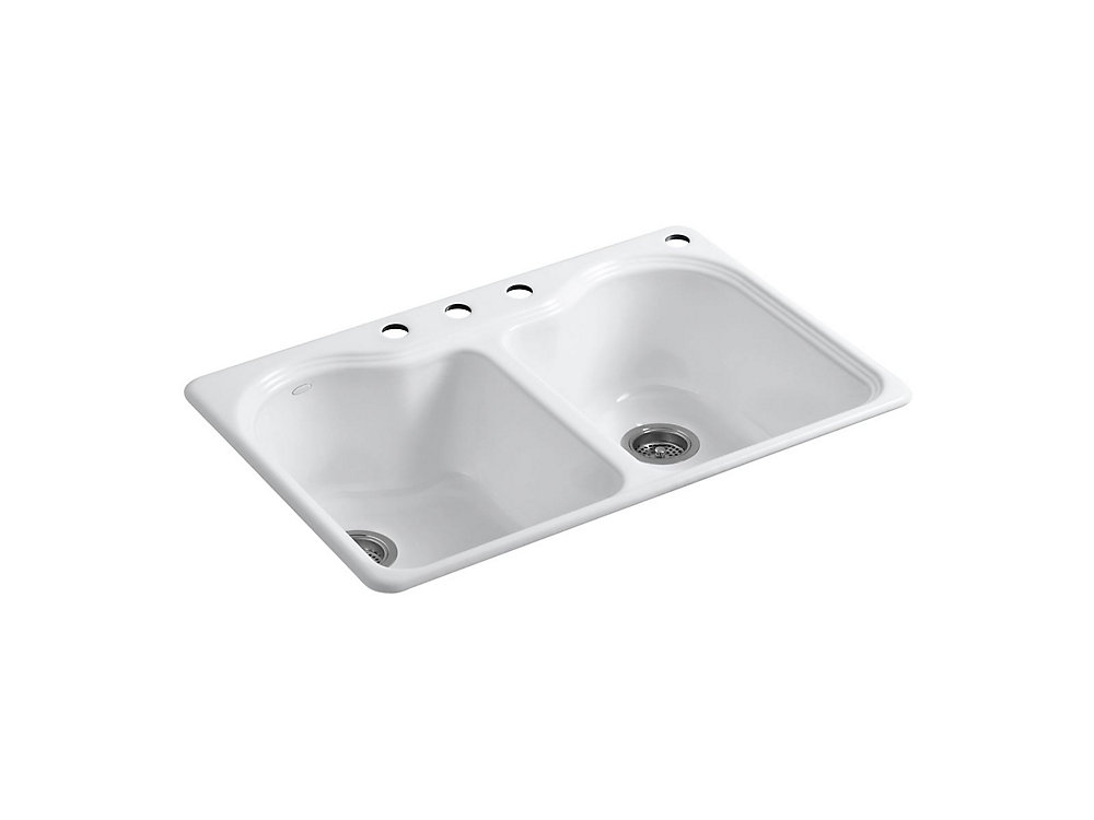 Hartland Tm Self Rimming Kitchen Sink With Four Hole Faucet Drilling
